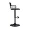 Armen Living Nash Adjustable Black Wood Bar Stool in Gray Faux Leather with Black Metal LCNABABLKGRY - alternate 6